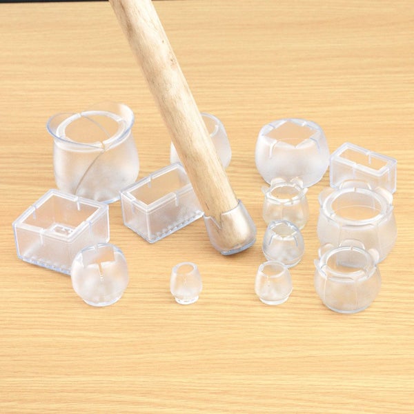NEW 4pcs Silicone Chair Desk Leg Cover Pad Table Floor Protection Carousel 1