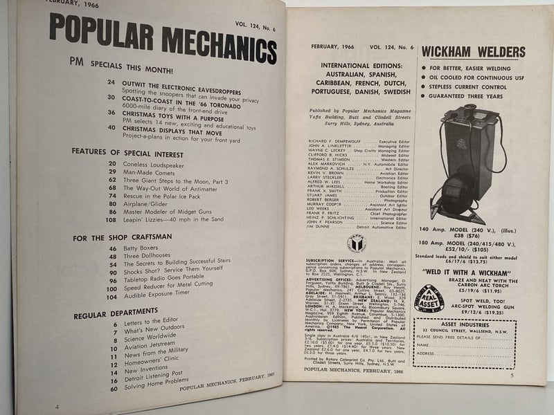 POPULAR MECHANICS MAGAZINE: Vol. 124, No. 6 - February 1966 Carousel 4