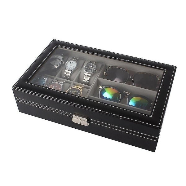 Single Layer 6 Grids Watches Storage Boxes And 3 Grids Glasses Organizers Carousel 2