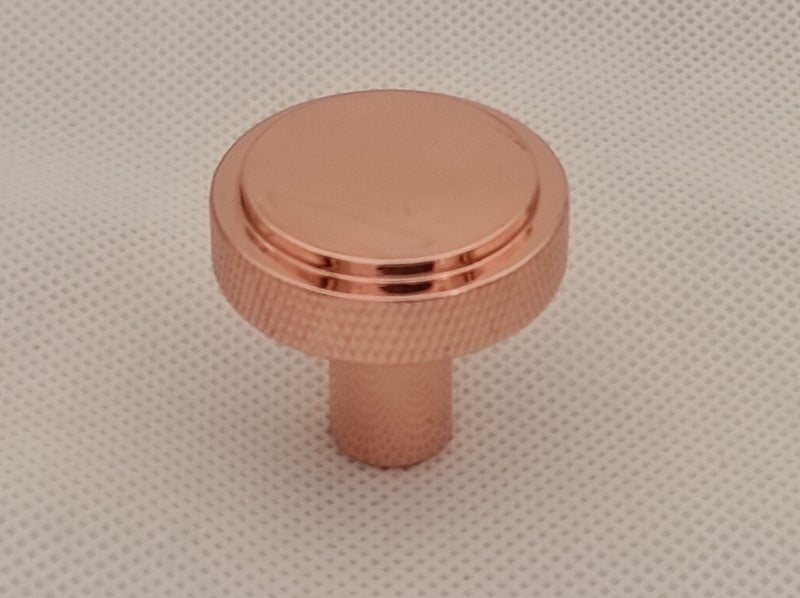 Knob Rose Gold Round Large - Cabinet Drawer and Cupboard Door Modern Carousel 1