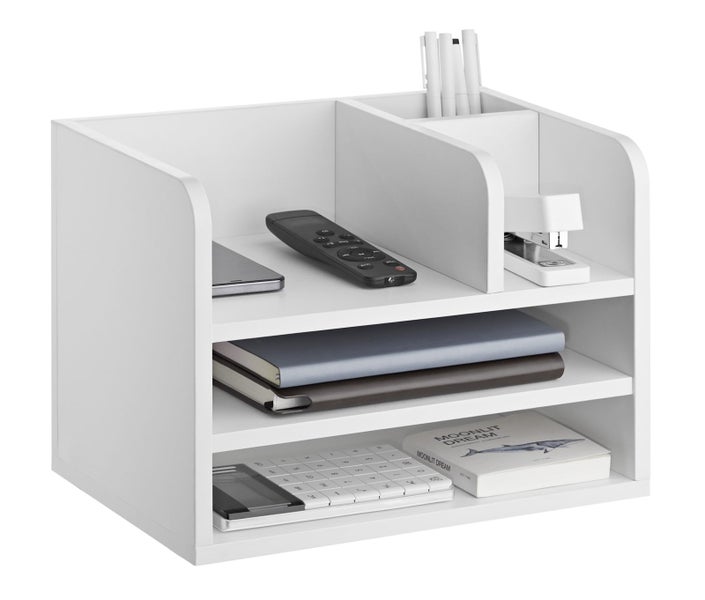 Gorilla Office: Space Saving Desktop Organizer - White Carousel 1