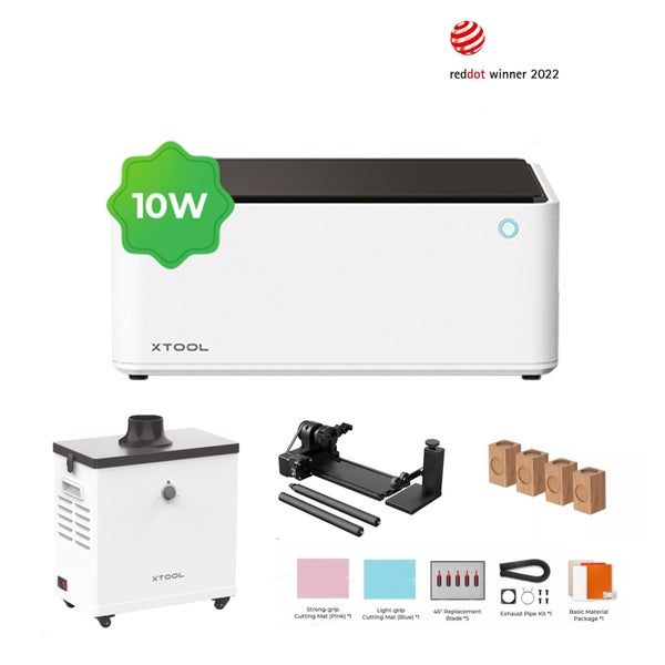 xTool M1 10W World's 1st Desktop Hybrid Laser & Blade Cutting Machine Carousel 12