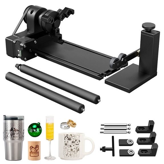 xTool Rotary Attachment RA2 Pro for D1 & Other Open Machines- NZ Stock Carousel 1