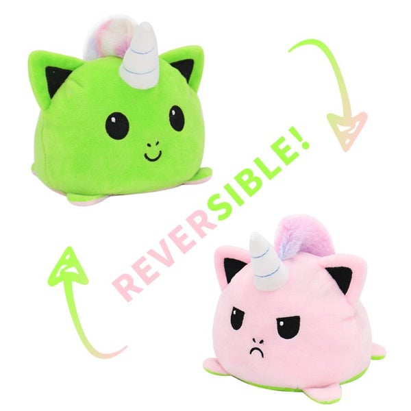 15CM Reversible Octopus Plushie Happy Angry Double-sided Flip Doll Show Mood Toy Carousel 1