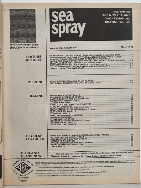 VINTAGE MAGAZINE: Sea Spray / Power & Sail - Vol. 30, No.4 - May 1975 Carousel 4