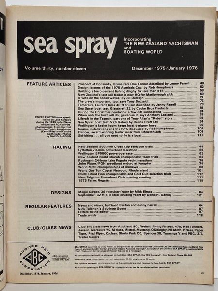 VINTAGE MAGAZINE: Sea Spray - Vol 30, No. 7 - Dec 1975 / Jan 1976 Carousel 4