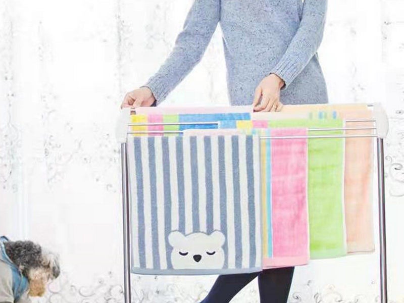 1Pcs Indoor Clothes Airer Clothes Drying Rack Towel Rack Floor Stand Carousel 2