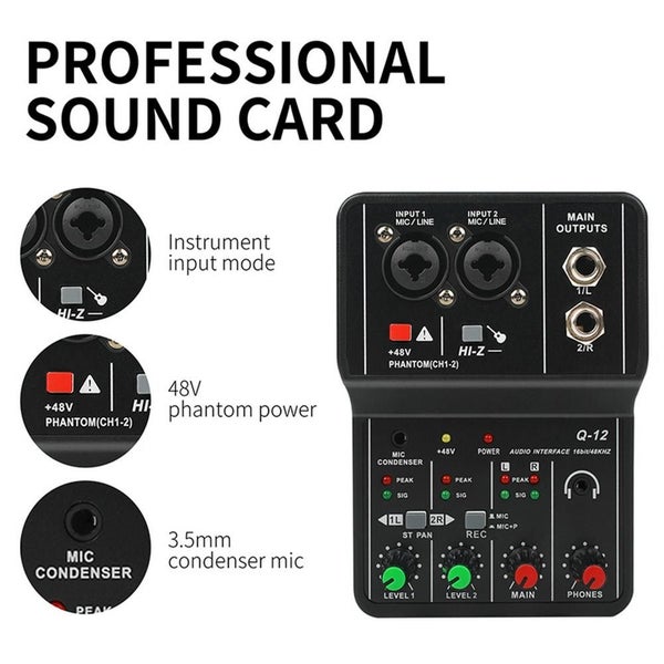 Audio Interface Sound Card Drive-free Studio Singing Computer Electric Guitar Carousel 1