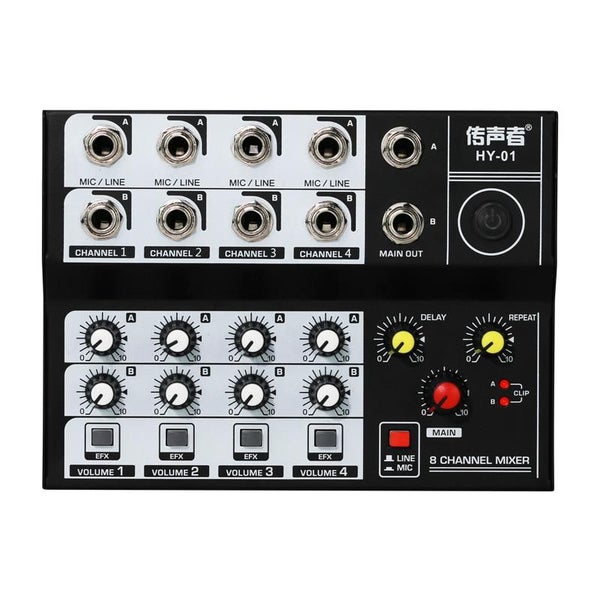 8 Channel Professional Microphone Mixing Audio Sound Mixer Console Phone PC KTV Carousel 1