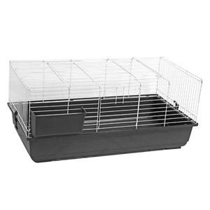 Rabbit Guinea Pigs Cage 100x56x45CM Dark Grey Carousel 1