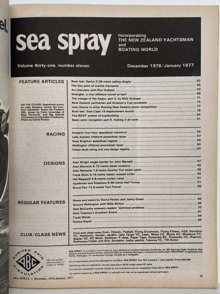 VINTAGE MAGAZINE: Sea Spray - Vol. 31, No. 7 - Dec 1976 / Jan 1977 Carousel 4