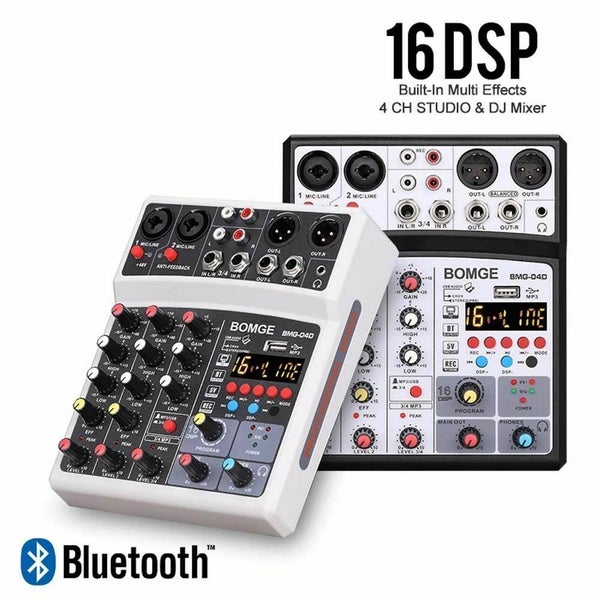 Professional Bluetooth Music Mixer Audio Mixing DJ Console Reverb Effect for KTV Carousel 1