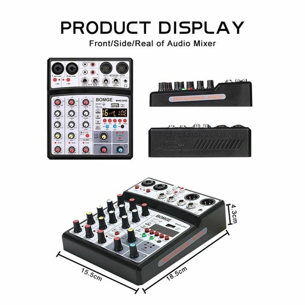 Professional Bluetooth Music Mixer Audio Mixing DJ Console Reverb Effect for KTV Carousel 2