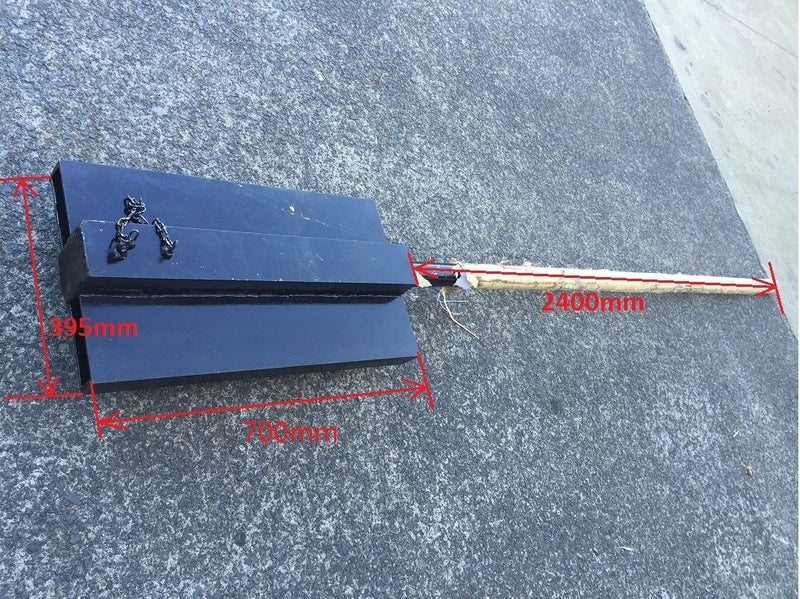 Carpet pole for forklift -- 2.4m long Carousel 6