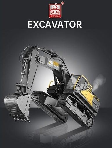 RC excavator Digger, 2.4G, 18CH, Alloy bucket, Smoke simulation Carousel 2