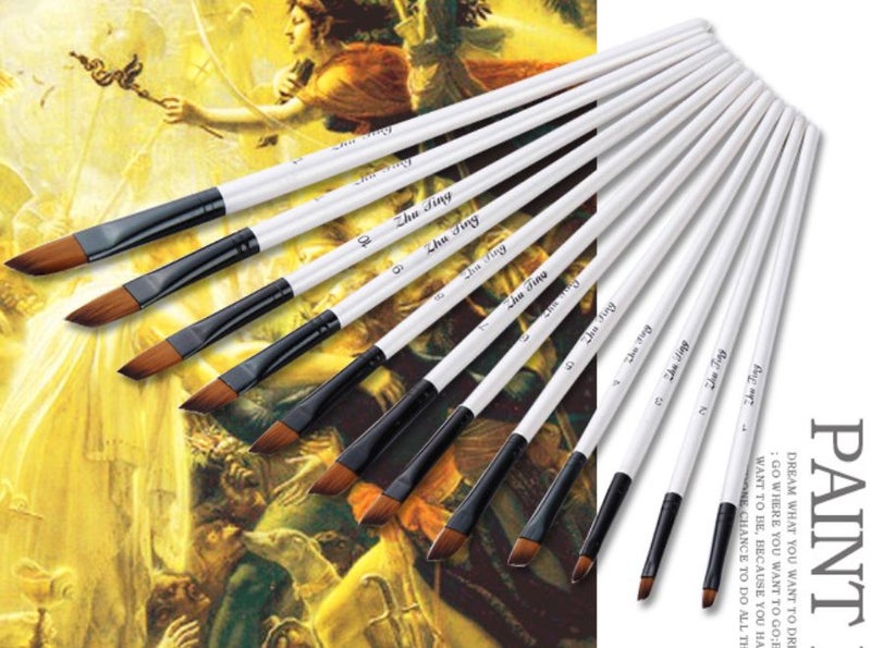12 Pcs Art Painting Brushes Carousel 2