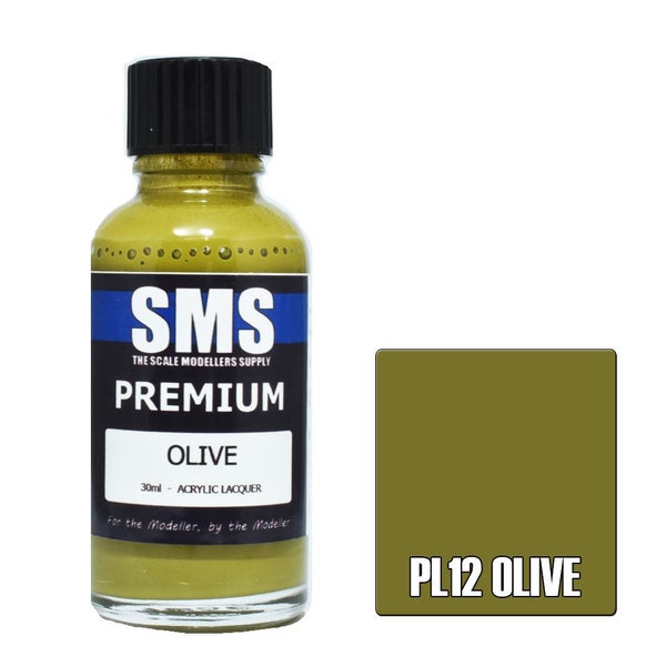 Ai Brush Paint 30Ml Premium Olive Acrylic Lacquer Scale Modellers Supply Carousel 1