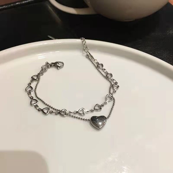 $1 reserve Gorgeous love heart design alloy bracelet brand new Carousel 6