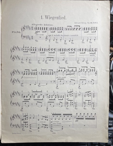 Edition Peters No 2152 Grieg Klavierstucket nach eigenen Liedern Opus 41 Cah, I Carousel 2