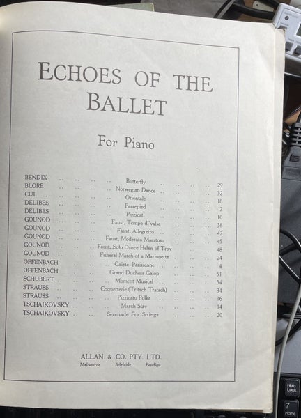 Vintage Echoes of the Ballet for Piano Carousel 2