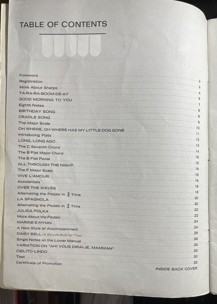Palmer-Hughes Spinet Organ Course Book Four Carousel 2