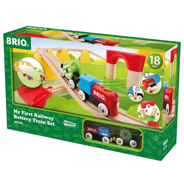 25pc Brio My First Railway Battery Train Set Kids Toddler Educational Toy 18m+ Carousel 7