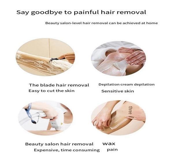 Painless Hair Removal Epilators Crystal Hair Eraser Safe Easy- black Carousel 5