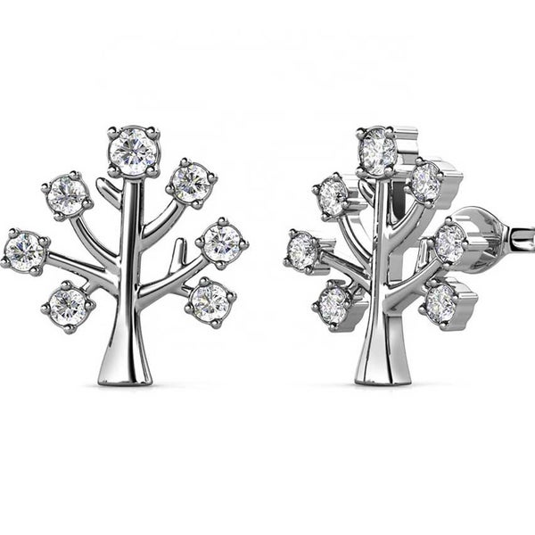 18K White Gold Crystal Jewellery Set "Tree of Life" Carousel 2