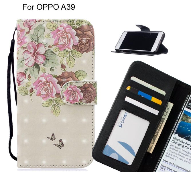 OPPO A39 Case Leather Wallet Case 3D Pattern Printed Carousel 1