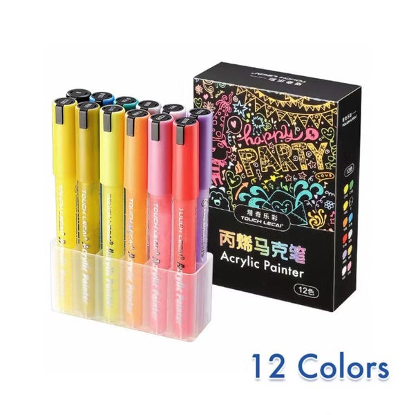 12pcs Acrylic Painter Marker Pen none washable marker Carousel 1