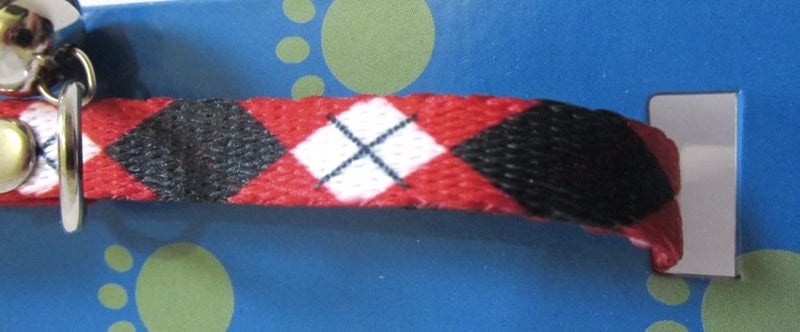 Cat/puppy/toy dog collar, Plaid pattern Carousel 2