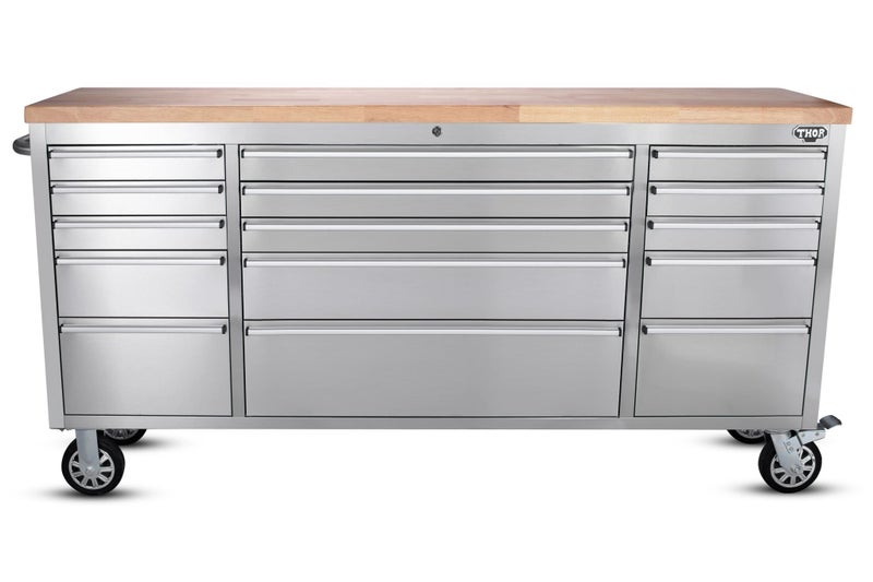 Stainless Steel 72" 15 Drawer Tool Chest