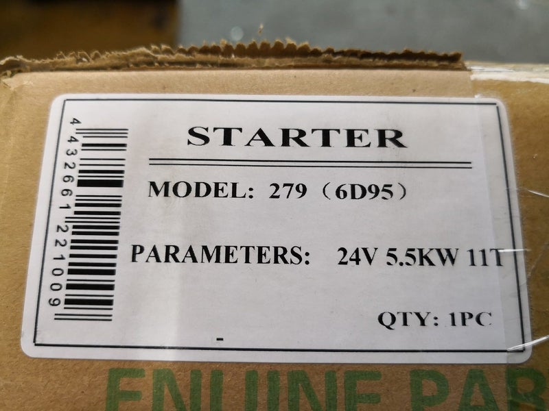Starter Motor for Komatsu PC120-5 with 6D95 engine 24V 5.5KW 11 T 6008133320 Carousel 2