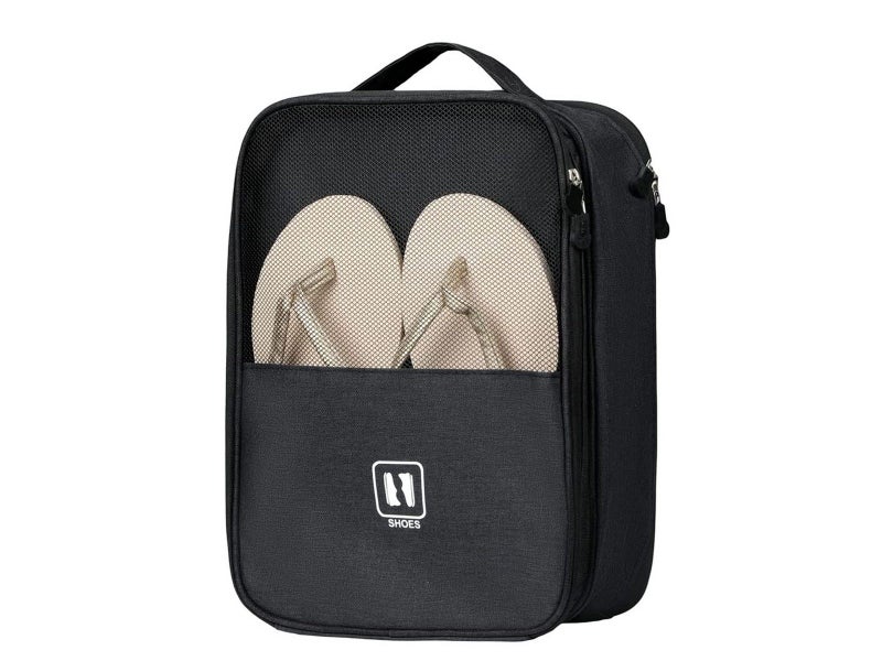 1Pcs Travel Shoe Storage Bag Holds 3 Pair of Shoes Storage Pouch Large Black Carousel 1