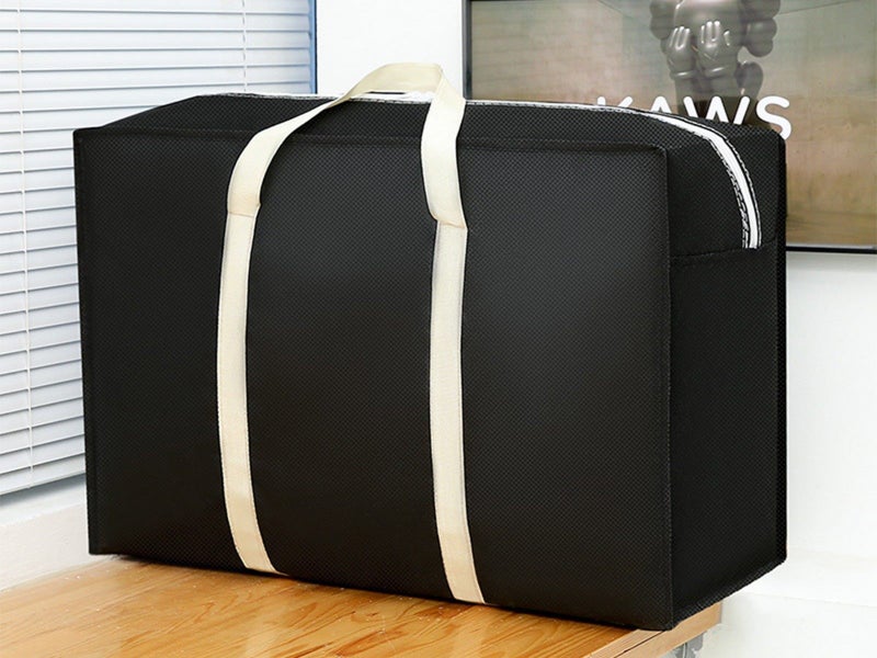 2Pcs Large Capacity Storage Bag Luggage Bag Quilt Organizer Bag Black Carousel 2