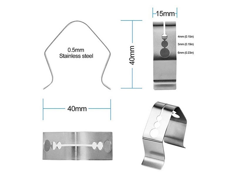6Pcs BBQ Meat Grill Thermometer Probe Clip Holder Barbecue Temp Probe Clip Carousel 6