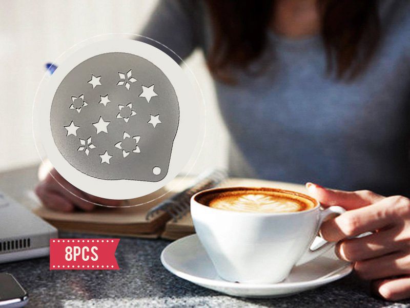 Coffee Stencil-8pc Carousel 1