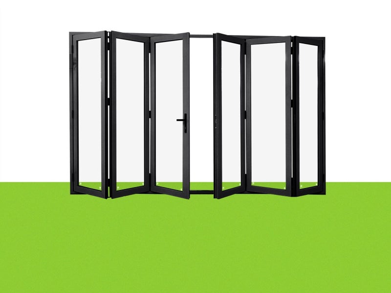 NEW BLACK ALUMINIUM DOUBLE GLAZED BIFOLD DOOR:2000H x 4000W Carousel 2