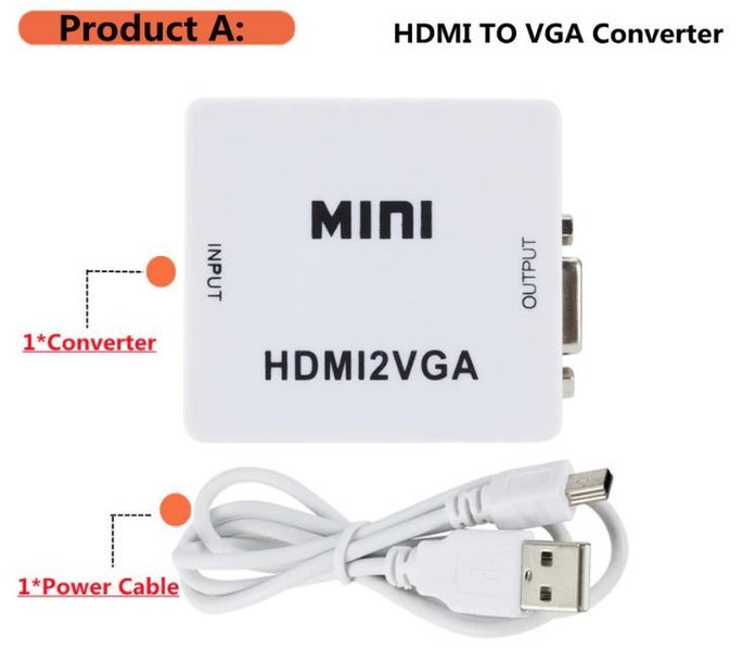 Video Box AV to HDMI - VGA to HDMI - VGA to AV - AV to VGA Converters Carousel 1