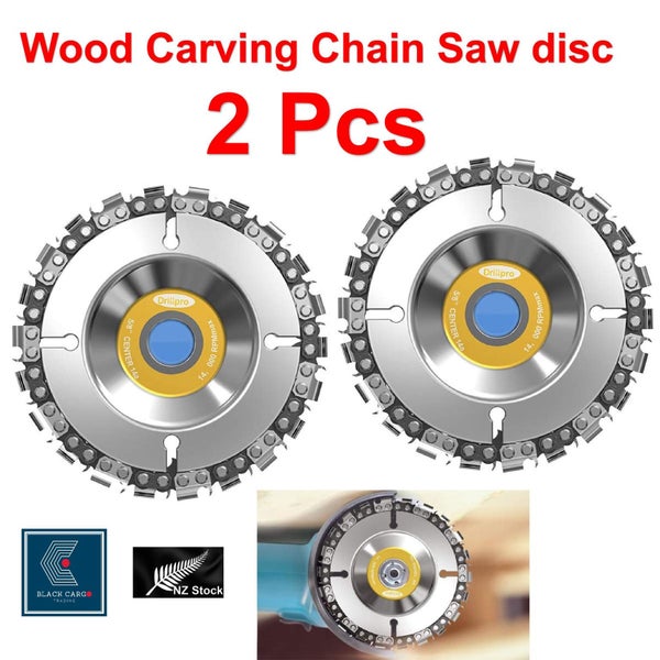 2Pcs Angle Grinder Saw Blade Wood Carving Chain discs *Local Buy* Carousel 1