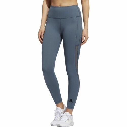 2 X Adidas Womens Blue Heat Training Sport Leggings Carousel 1