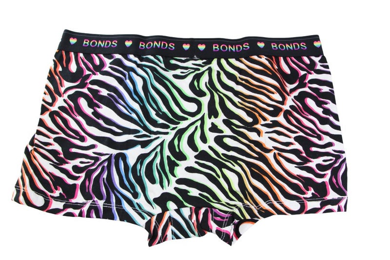 1 X Bonds Mens Guyfront Pride Trunks Underwear Undies Black Multi Carousel 2