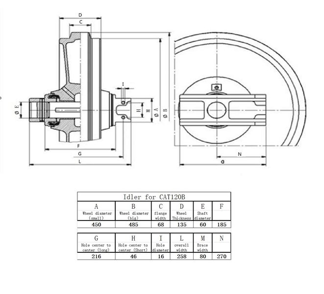Digger Idler for CAT 120B part no: 4I7337 Carousel 2