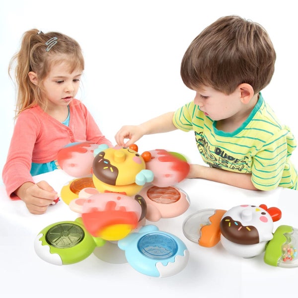 12 PCS DIY Stackable Suction Cup Spinner Toys Carousel 2