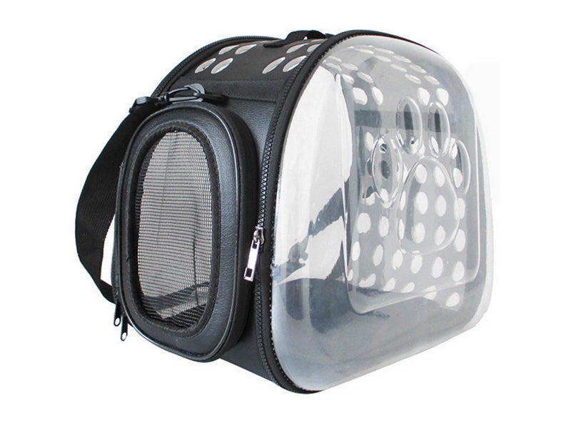 Pet Carrier Bag Breathable Pet Tote Crate Outdoor Travel Space Bag Black S Size Carousel 2