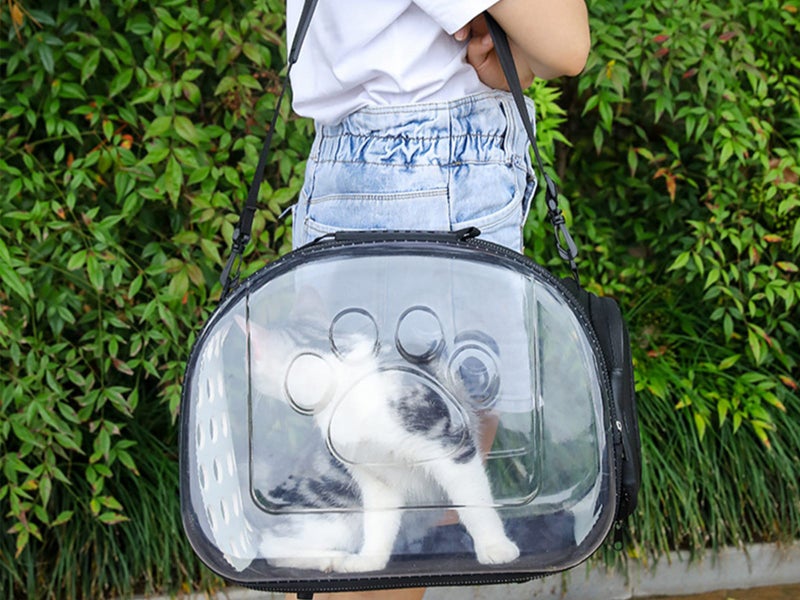 Pet Carrier Bag Breathable Pet Tote Crate Outdoor Travel Space Bag Black S Size Carousel 6