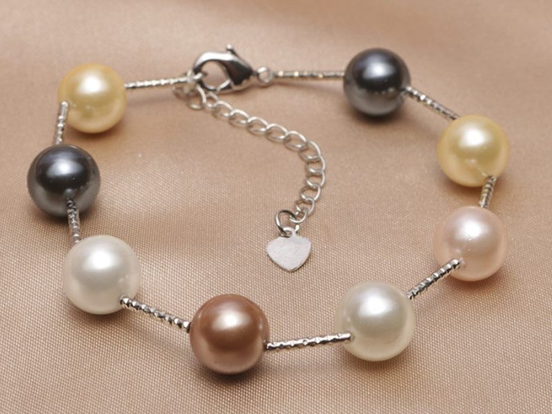 Shell Pearl Bracelet Mixed Color - Freshwater Pearl 10mm Bracelet Carousel 1