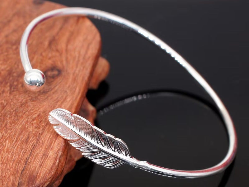 Bracelet Feather Silver Plated Bracelet Carousel 3