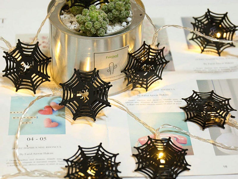 1Pcs 2M Halloween Spider Web String Light Hallowmas Outdoor Party Decor Carousel 6