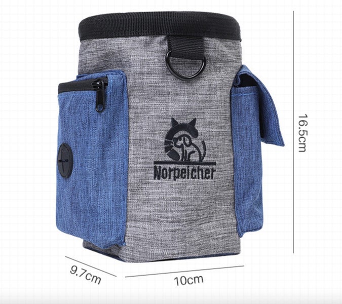 Dog Treat Bag 4 in 1 combo Training bag+Clicker+20 Waste bags+Folding Bowl Carousel 2